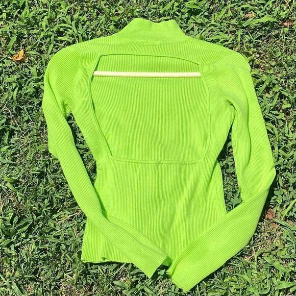 LPA Revolve Neon Open Back Turtleneck Sweater | S - Picture 3 of 5